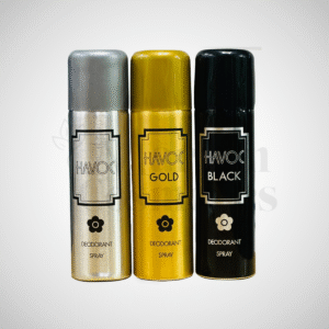 Havoc Deodorant Spray – Silver, Gold & Black